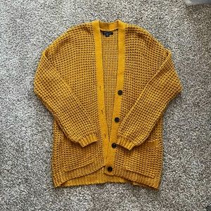 American Eagle Oversized Mustard Cardigan Sweater